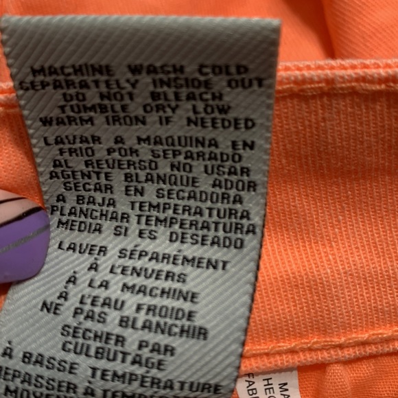 Ymi Orange Frayed Hem Jean Shorts NWOT - Picture 9 of 9
